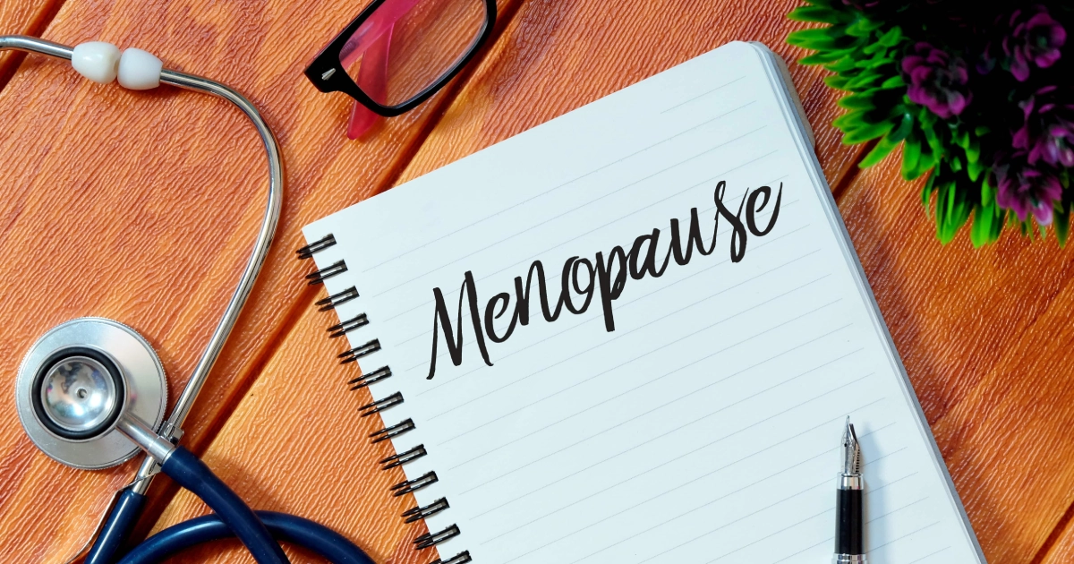 Medical notepad with Menopause written on it in East Brunswick, NJ