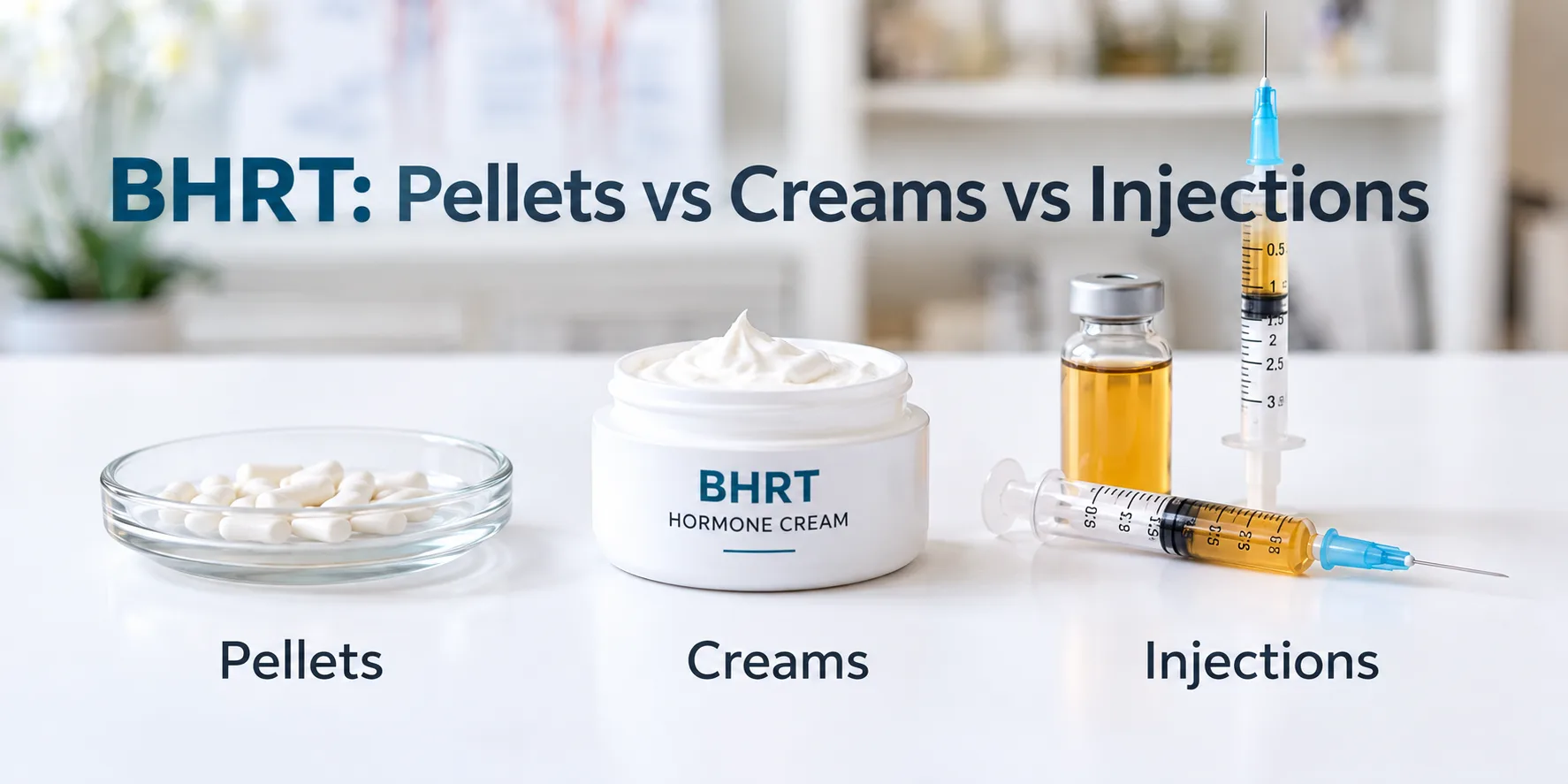 BHRT Delivery Methods: Pellets vs Creams vs Injections