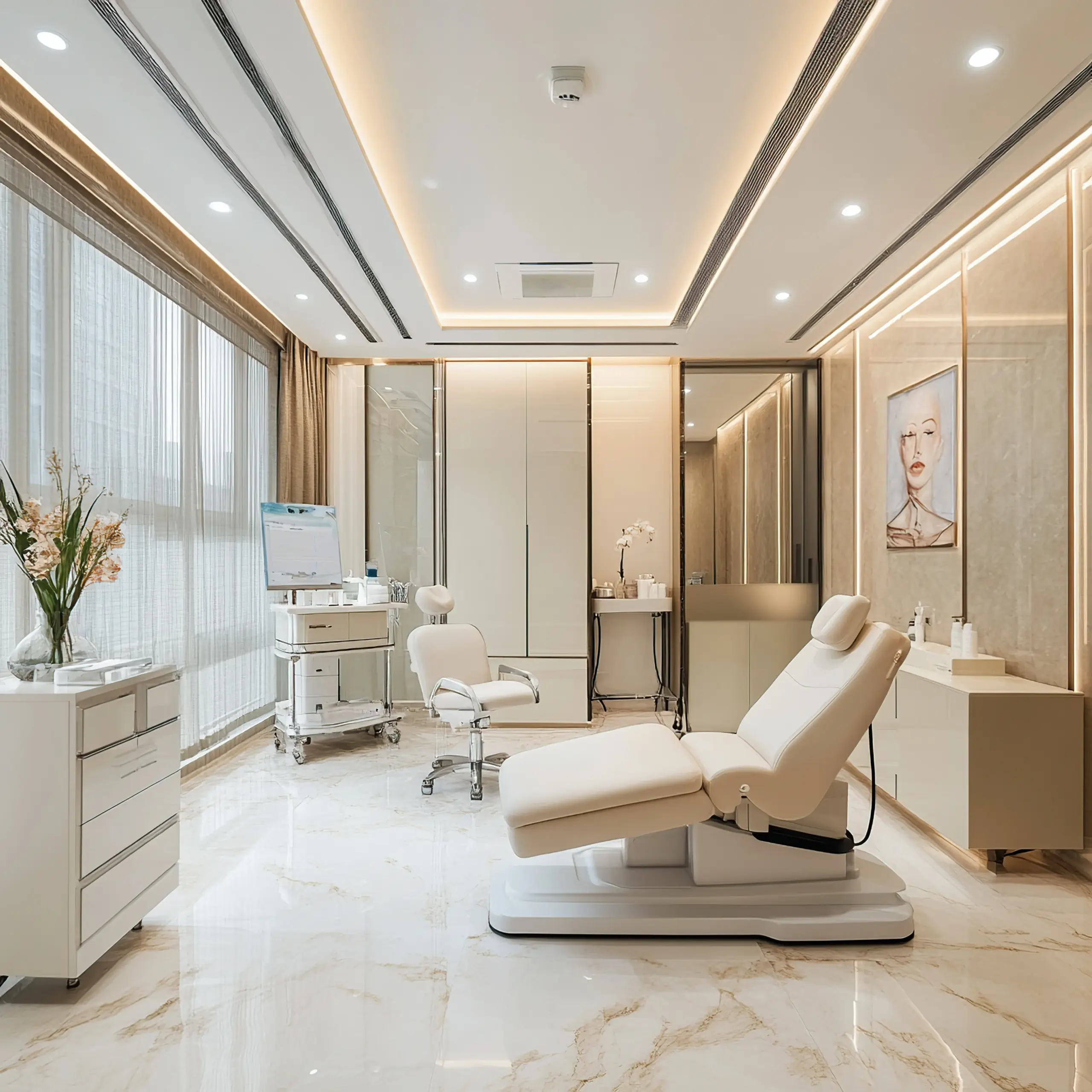 Professional New Jersey med spa interior with modern aesthetic treatment rooms